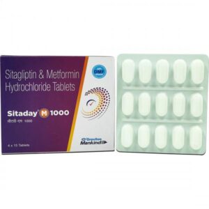 Sitaday M (Sitagliptin/Metformin) tablets for diabetes. To buy call 9999156233, sales@aarkpharma.co.in. Get the distributor price Delhi chandigarh lucknow jodhpur patna kolkata India