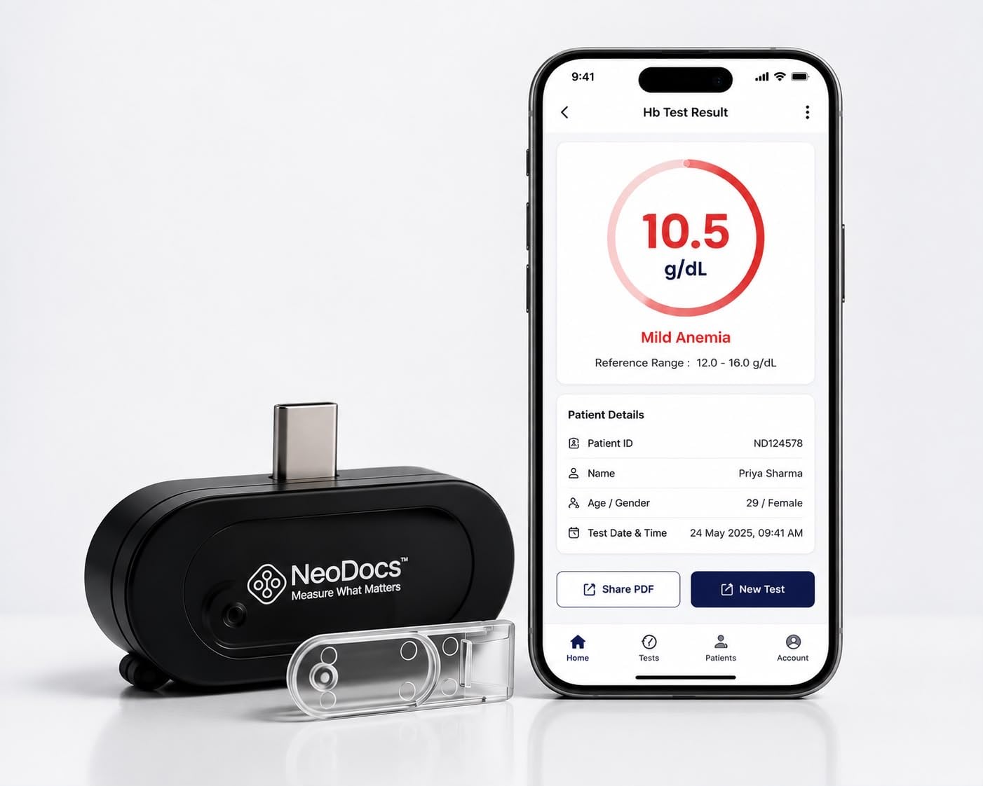 Neodocs Hemoglobin Test Kit Smartphone Based - Image 2
